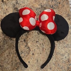 Kids And Adult Minnie Mouse Ears Headband with Red Bow